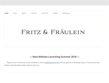 Tablet Screenshot of fritzandfraulein.com